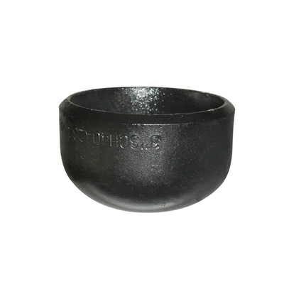 DN15 Weldable Black Steel Pipe Cap SS400 DIN2605 Elliptical Dished Seal Head