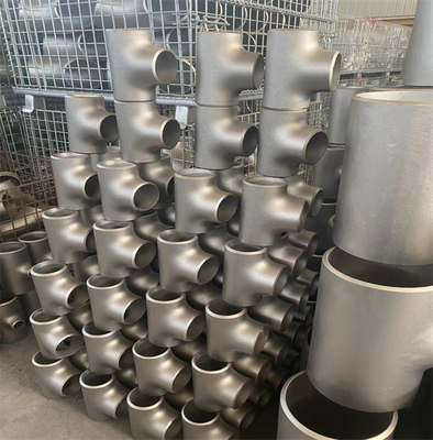 316 304 Reducing Stainless Steel Tee Fittings KS Butt Weld 48 X 22 Inch