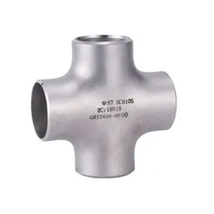 SS316L Sanitary Pipe Fittings Stainless Steel Seamless Equal Cross Tee Food Grade